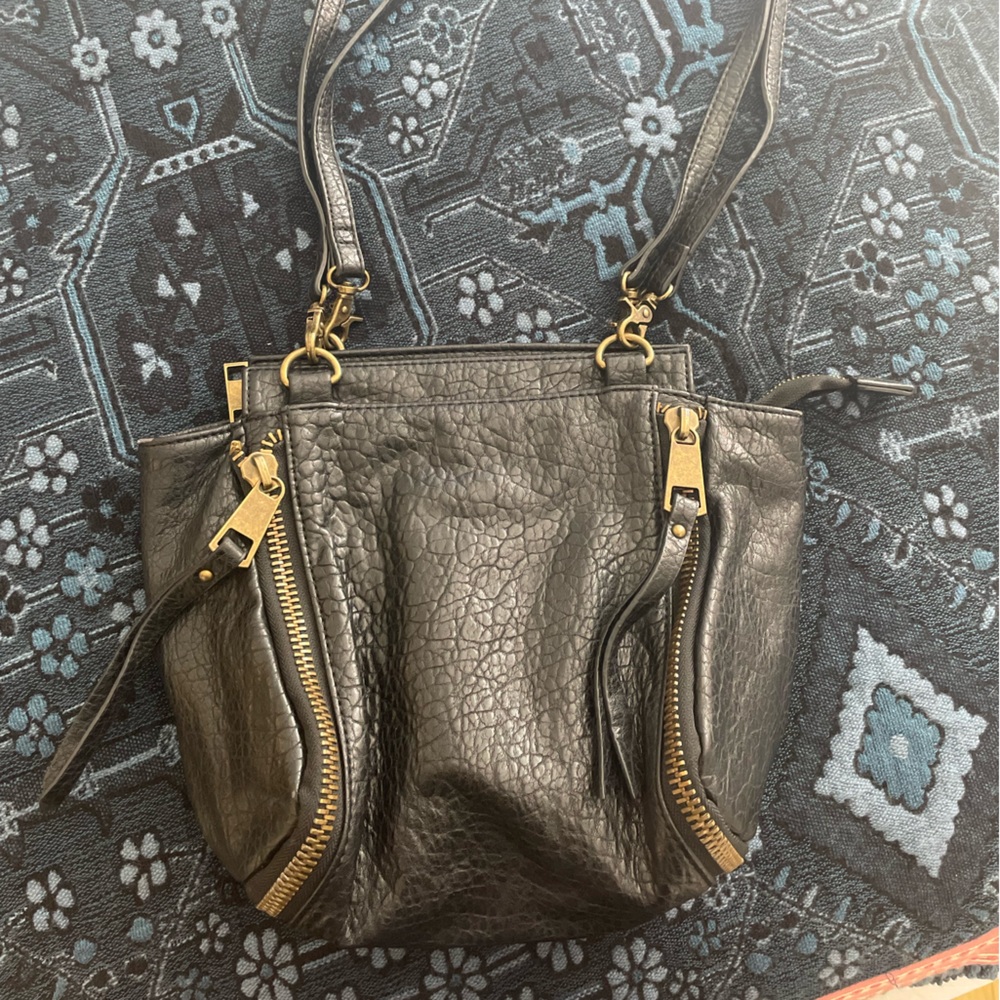 Black free people crossbody with double straps